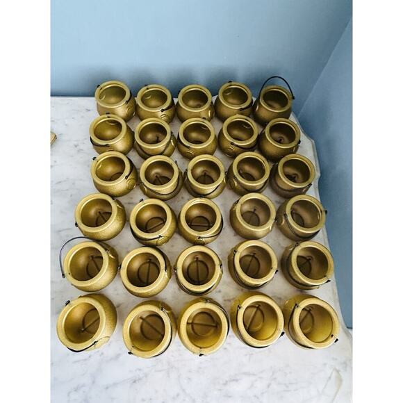 30 Gold 3.5” Cauldrons St Patrick's Day Decoration Party Pot of Gold Rainbow - Picture 3 of 7